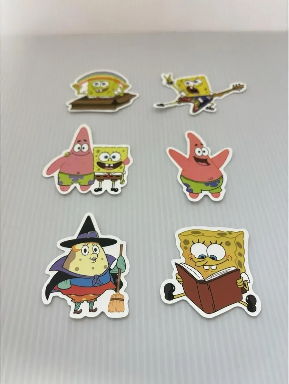 SpongeBob SquarePants 6pc Vinyl Stickers Lot Cartoon Water Bottle Laptop Decals